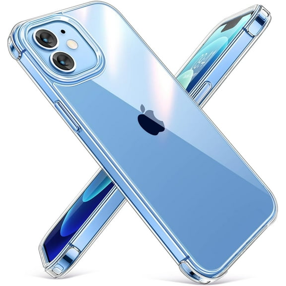 Transparent Case for Apple iPhone 12 Mini Clear Case, [Yellow Resistant] Hard Back Cover Soft Silicone, Shockproof Slim Case for Apple iPhone 12 Mini