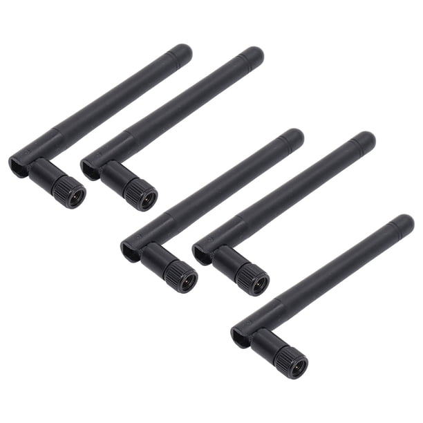 Antena Plegable, Menos Interferencia 5PCS Antena Omnidireccional SMA Macho A Prueba De Agua Para Equipos De Red De Banda Completa