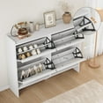 thumbnail image 4 of EDTara Armoire à Chaussures en Bois Rabattable, Organisateur de Rangement à Étagère Réglable avec Design Caché pour Entrée Ou Couloir, 4 of 8