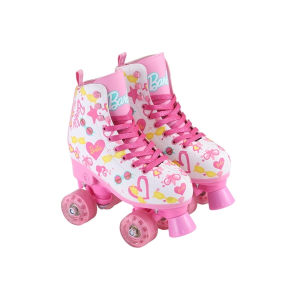 Open Box Barbie Unisex Adjustable Straps Roller Skates, Pink, 5.91 in