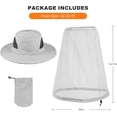 thumbnail image 5 of Mosquito Net Hat - Bug Cap Upf 50+ Protección solar con red oculta al aire libre para mujeres y hombres, 5 of 5