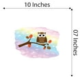 thumbnail image 4 of Animal Watercolor Wall Decals for Kids Room - Owl Bird Animal On A Tree Branch Décor Girly DIY & Creativity Boy Girl Bedroom Wall Water Color Sticker - Size: 10 In x 7 In, 4 of 5