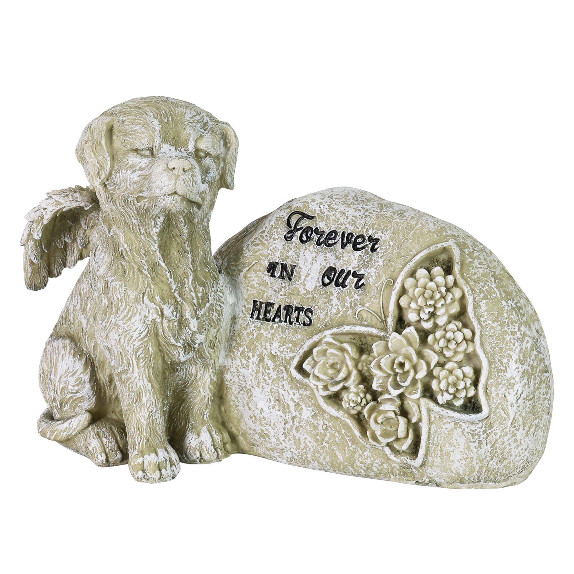 Outdoor Garden Resin Craft Yard Decoration Memorial Gifts in Honor of a Valued pet CMrtew Angel Dog Butterfly Tribute Puppy Statue Sculpture Outdoor Garden Resin Decor,pet Dog Memorial Stones