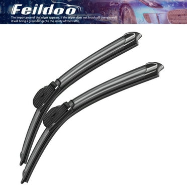 Feildoo 22Inch & 20Inch Windshield Wiper Blades Fit For Lincoln MKZ 2018 22" 20", for Car Driver and Passenger, Set of 2 with Accessories