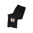 thumbnail image 2 of ZACPNCV Girls Capris Leggings Cotton Cropped Leggings School Uniform Pants with Floral Trim for Girls Black 6-7 Years, 2 of 7