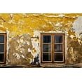 thumbnail image 2 of Susan Vizvary Photography 32x23 Black Ornate Wood Framed with Double Matting Museum Art Print Titled - Window with Yellow cracked Wall, 2 of 4