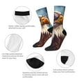 thumbnail image 3 of Daiia Bald Eagle Pilot Print Crew Socks – Soft Breathable Long Socks for Men & Women, Moisture-Wicking & Comfortable Daily Wear Socks, One-Size Fits Most (US 5-11), 3 of 6