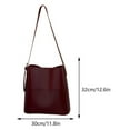 thumbnail image 2 of Bolso tipo cubo de cuero para mujer Bolso tipo cartera con múltiples bolsillos Bolso tipo hobo Bolso tipo mensajero Bolso shopper, 2 of 7
