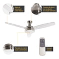 thumbnail image 3 of Ventilador de Techo 52 LED 3000K 18W Níquel 3 Aspas Blancas LámparaYa 22998-4 / Asscher, 3 of 8