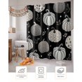 thumbnail image 7 of Dots Pumpkin Shower Curtain Set ，Waterproof Fabric Shower Curtains Gray Pumpkin Black Leaf Thanksgiving Shower Curtains for Bathroom,Bathroom Decor 36"x72", 7 of 7