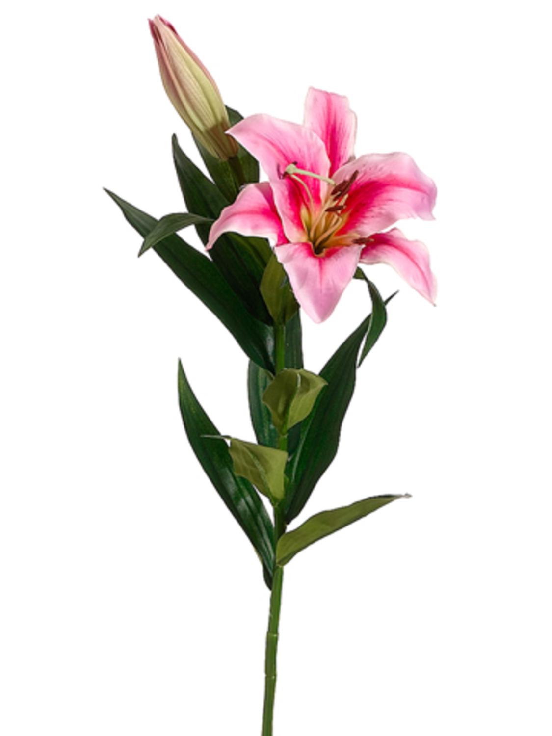 Pack of 12 Pink Stargazer Lily Flower Artificial Floral Craft Sprays 35