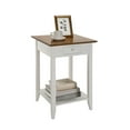 thumbnail image 3 of Convenience Concepts American Heritage 1 Drawer End Table with Shelf, Driftwood/White, 3 of 5
