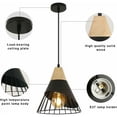 thumbnail image 5 of Lámpara colgante de metal retro, jaula negra, lámpara colgante industrial E27, lámpara colgante vintage, iluminación de techo de metal vintage, lámpara de techo de araña retro, luces colgantes, 5 of 5