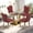 Table*4 Red Velvet Chairs Gold Leg Style 1, variant on Sumdeal 5-Piece Dining Set, 63 in Glass Dining Table with 4 Red Velvet Chairs, Gold Legs, Style 1