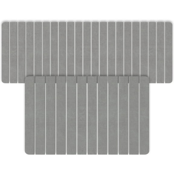 Diatomite Quick-Dry Water-Absorbing Kitchen Mat Sets - X-Large   Large Gray Mats
