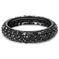 thumbnail image 3 of Pompeii 3 1/3ct Black Diamond Pave Eternity Wedding Ring (Black,AAA), 3 of 3