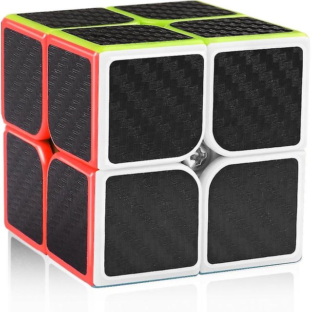 Carbon Fiber 2x2 Speed Cube 2x2x2 Magic Cube Puzzle Toys for Kids