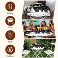 thumbnail image 7 of Black Christmas Round Tablecloth, Fitted Table Cover with Elastic for 36"-44" Round Tables, Xmas Elk Tree Snowflake Forest Table Cloth Outdoor Indoor Dinning Party Waterproof Tablecloths, 7 of 7