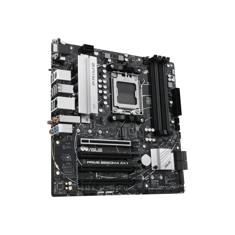 ASUS Prime B650M-A AX II Micro-ATX Motherboard, DDR5 6400+ OC