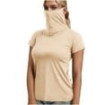 thumbnail image 3 of Women's Summer Short Sleeve V Neck Tops Shirts Blouses Solid Color Crewneck Loose Fit Casual Daily Wear Vacation Beach Travel Fashion Essential Gift for Women | Sopatenor,Beige XL, 3 of 8