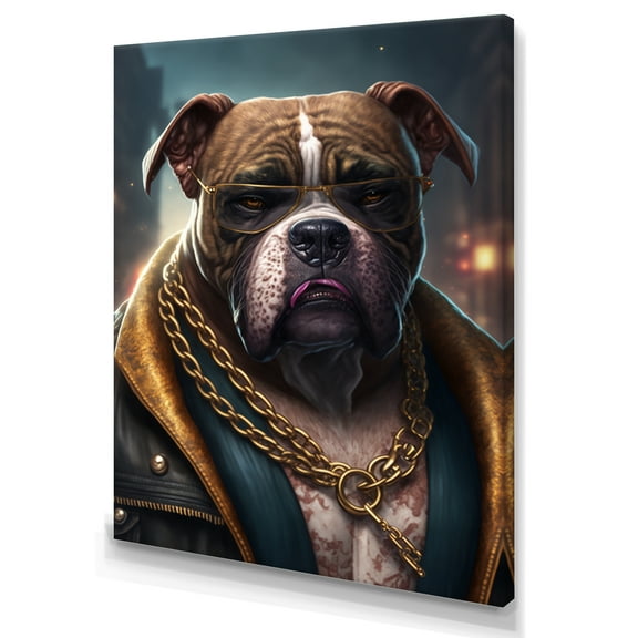 Designart Boxer Gangster In NYC I Canvas Wall Art