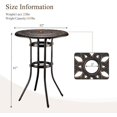 thumbnail image 6 of UBesGoo Outdoor Bar Table, Bar Height Patio Table with Umbrella Hole, Cast Aluminum Patio Dining Table,Tall Outdoor Table Bistro Table for Outdoor Garden Porch Backyard, 6 of 9