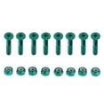thumbnail image 2 of Conjunto de hardware de camión de patineta perfecl 8 piezas de acero al carbono tornillo verde, 2 of 8