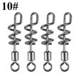 thumbnail image 1 of 50 Pcs Émerillons en Acier Inoxydable avec Vis pour Baril Roulant Hameçon Appât de Pêche Connecteur 10, 1 of 8