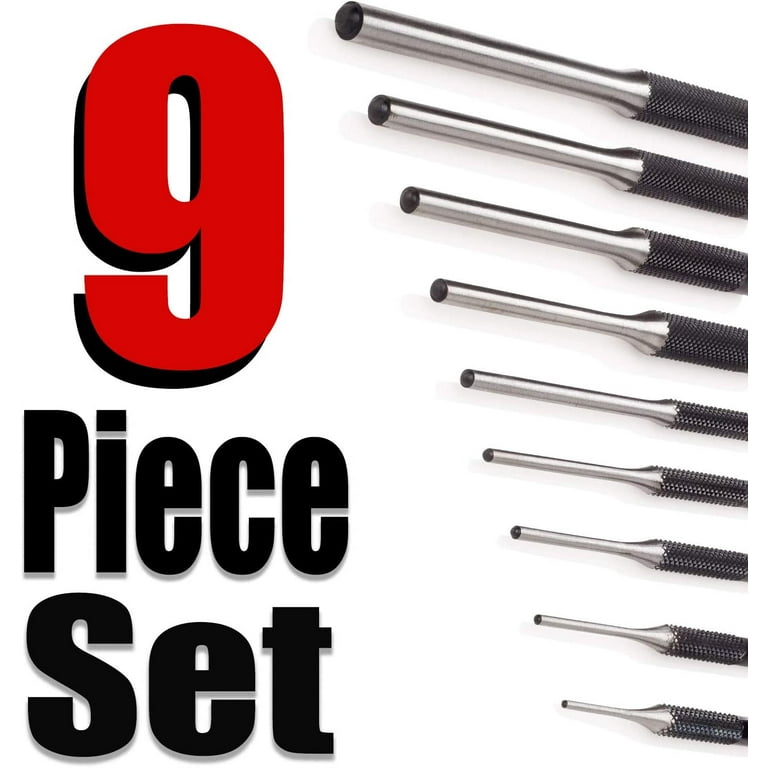 Craftsman 9pc Roll Pin Punch Set Tool Kit for Building and Removing Pins Great Nail Punch with Tool Pouch