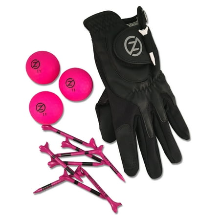 Zero Friction Men's Value Pack: Golf Balls, Glove, and Tees (Neon (Best Golf Glove On The Market)