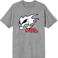 thumbnail image 3 of No Fear Fire Skull Logo Adult Heather Gray Crew Neck Short Sleeve Tee-XL, 3 of 4