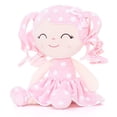 thumbnail image 4 of Gloveleya Doll Baby Dolls Soft Doll Baby Girl Gifts Curly Hair Polka Dot Dress Pink Spring Girl 12inches, 4 of 11