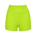 thumbnail image 2 of Gibobby Yoga leggings cortos Pantalones cortos de mallas elásticas con lazoEl poliésterPara uso diarioAl libreDama(Amarillo,CH), 2 of 5