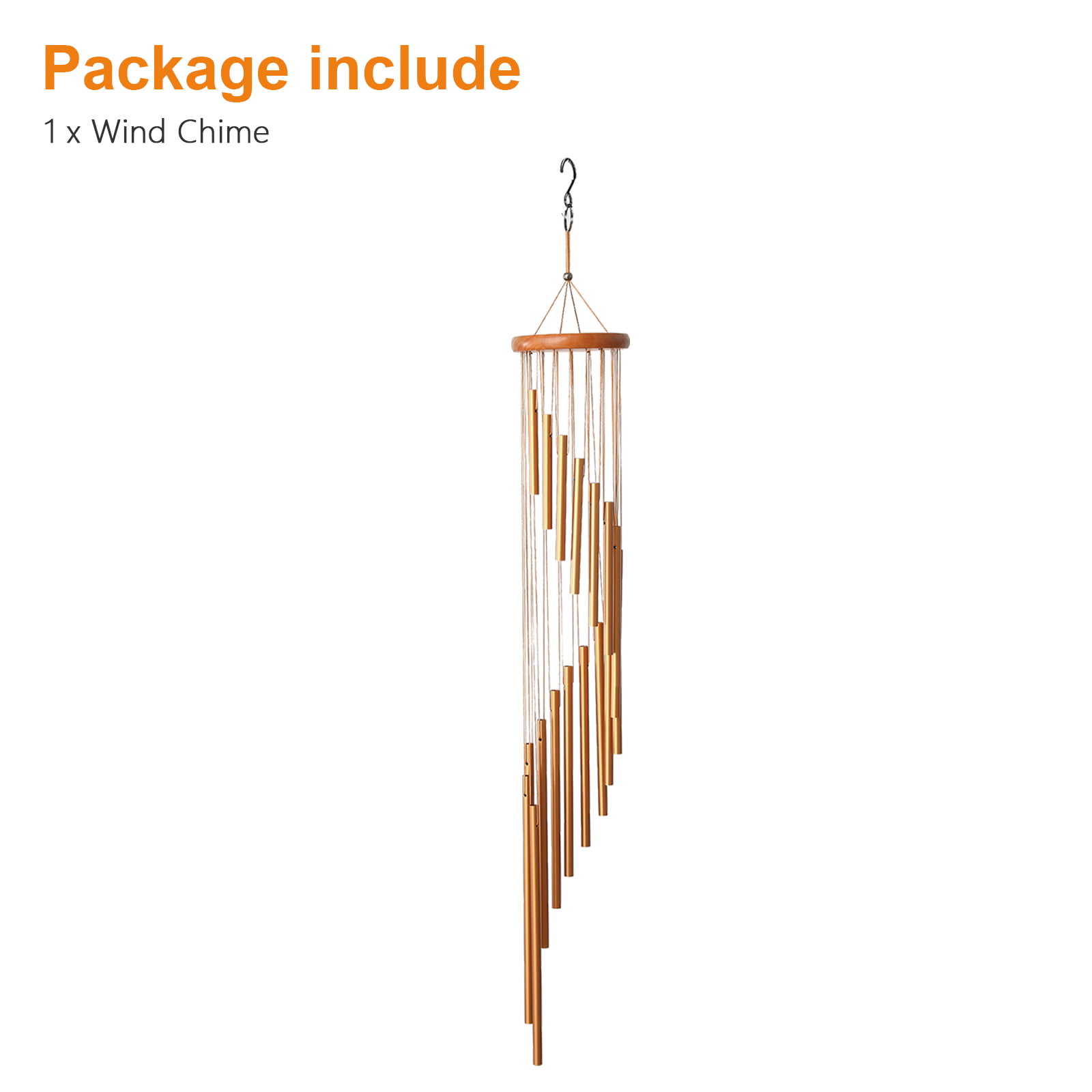 35in Wind Chimes 18Tubes Outdoor Large Deep Tone for Garden Patio Balcony Decor 