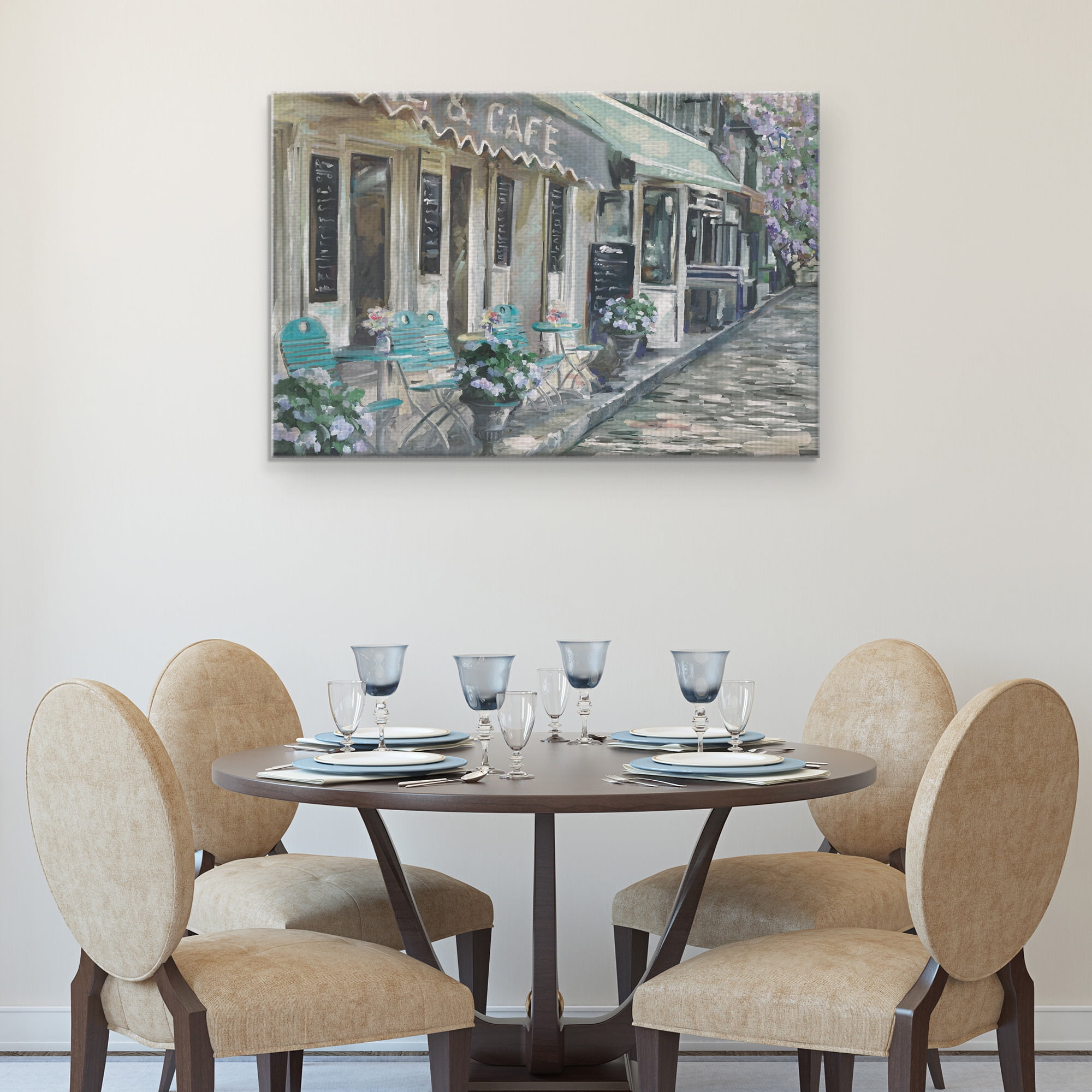 Masterpiece Art Gallery Bistro de Paris II Square City Cafe By Studio Arts Canvas Art Print 24" x 36"