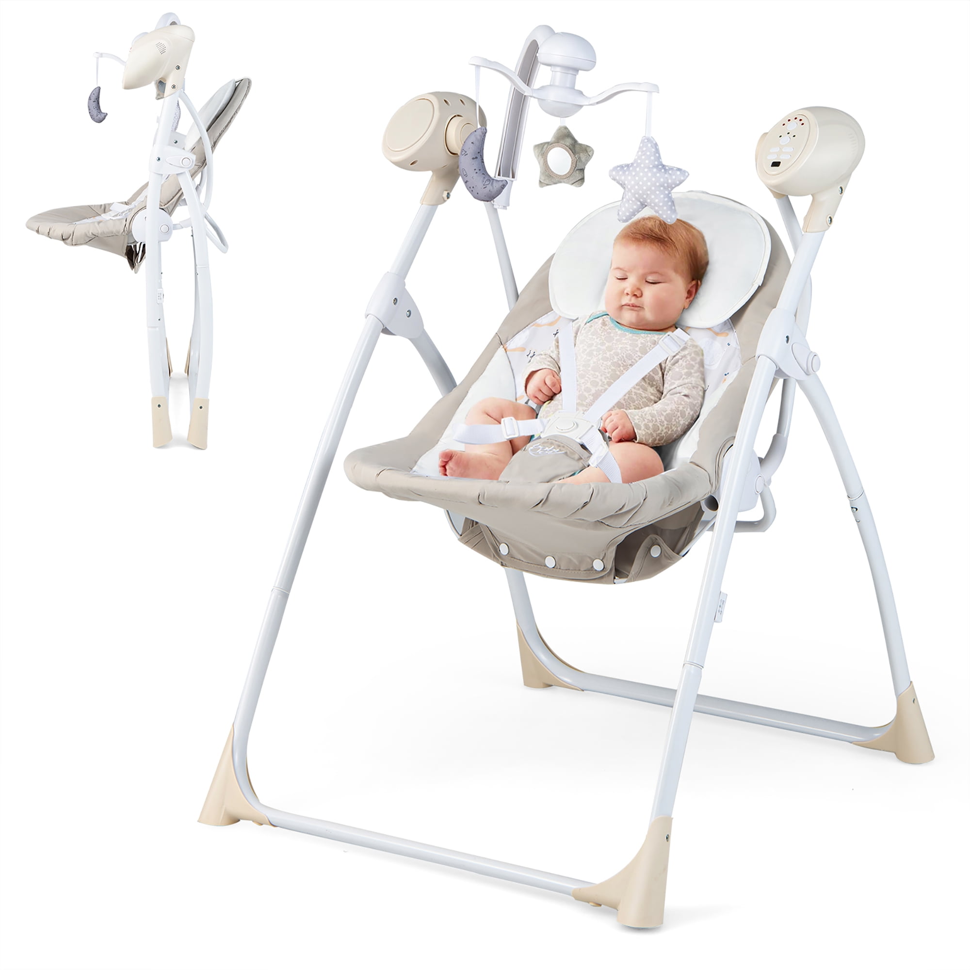 Costway Electric Baby Swing Foldable Portable Rocking Chair with
