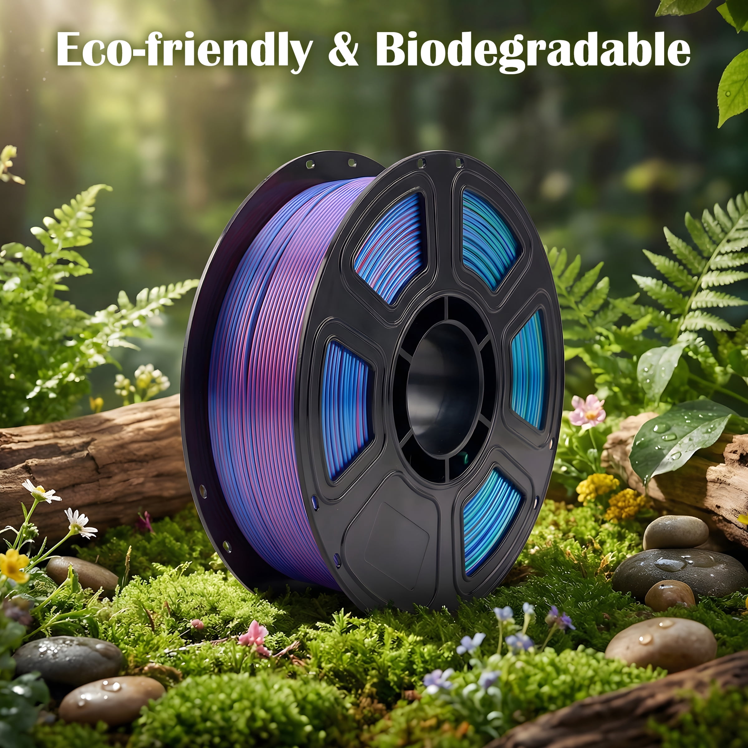 DualFerv PLA Filament 1.75mm, 1KG/2.2lbs PLA 3D Printer Filament, Burnt Titanium