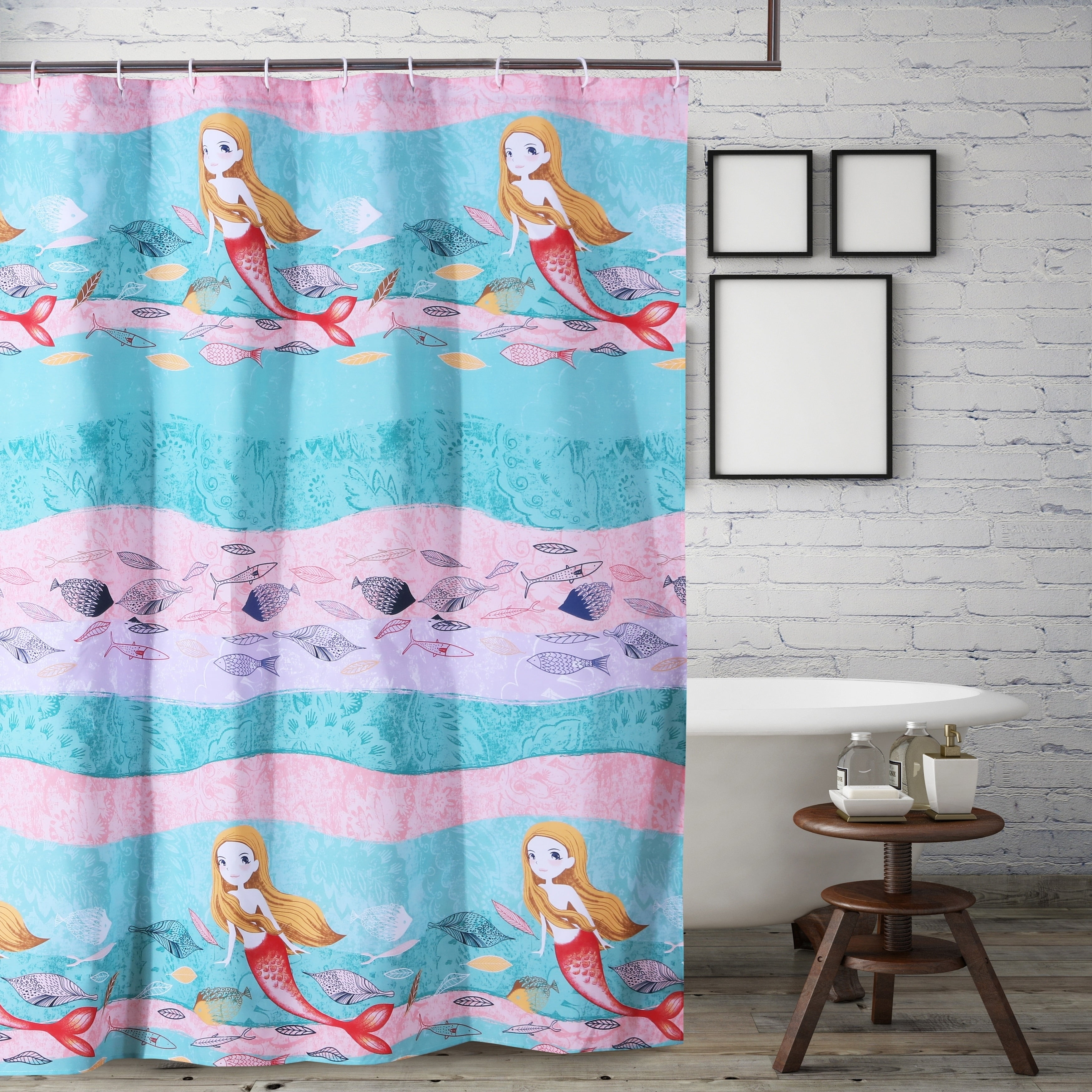 Greenland-Home-Fashions-Mermaid-Shower-Curtain---Walmart-...