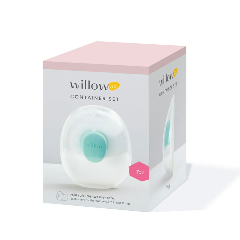 Willow Go™ Reusable Breast Milk Container Set, 2 Pack | Holds up to 7 oz.  per Container | Exclusively for Willow Go Hands Free, Cord Free, Wearable