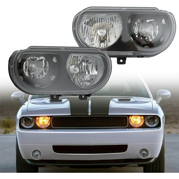 SHZAITOR Replacement for 2008-2014 Dodge Challenger Headlights Assembly Pair Left Right Side CH2502219 CH2503219
