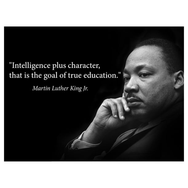 Martin Luther King Jr Poster Famous Inspirational Quote Banner For Classrooms Education Wall Art Photograph Picture Black History Month Famous African American Hero Activism Teacher Fine Paper Walmart Com Walmart Com