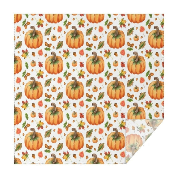 Happy Thanksgiving Day Square Tablecloth,Waterproof Square Table Cover,Wipeable Spillproof Washable Table Cover for Home Kitchen Party Decor 42"X42"(107x107cm)
