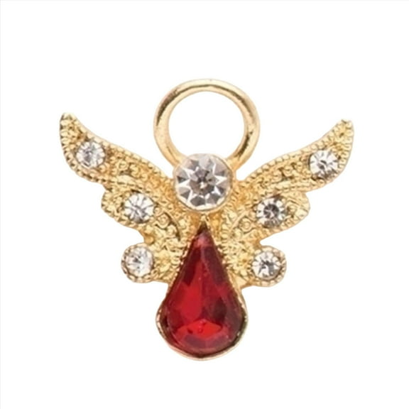 Roman Birthstone Angel Pin January Garnet