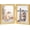 Gold, variant on 3.5x5 Double Picture Frame Wooden Hinged Photo Frame Definition Glass Stand Vertically on Desktop or Tabletop