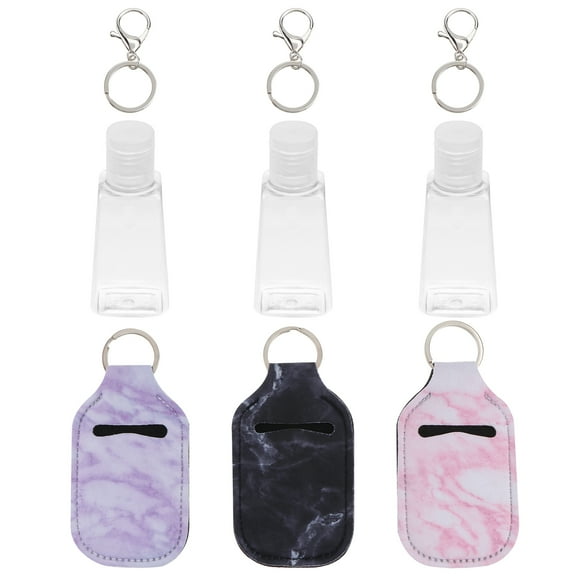 NUOLUX Holder Keychain Lipstick Key Ring Bottle Cream Bag Keyring Bottles Portable Lip Travel Neoprene Lotion Charm