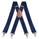 thumbnail image 1 of Xiao Hua Correa elástica ajustable grande y gruesa para hombre, estilo retro, 4 botones, ideal para el trabajo, 1 pieza, azul oscuro, 1 of 5