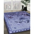 thumbnail image 2 of Ahgly Company Indoor Square Patterned Purple Mimosa Purple Area Rugs, 5' Square, 2 of 6