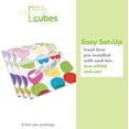 thumbnail image 6 of Clean Cubes 13-Gallon Pop-Up Trash Bins, 6-Pack, Birthday – Disposable, Collapsible, with Fitted Trash Bags, 6 of 7