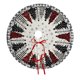 thumbnail image 2 of Adornos navideños, falda para árbol de Navidad, decoración original para fiestas navideñas, delantal para base de árbol, falda para árbol con decoración peluda, falda corta de felpa con estampado navi, 2 of 6