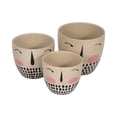 thumbnail image 6 of Modern Handmade Painted Face Ceramic Planters (Set of 3), 6 of 7